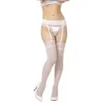 ガーターベルト付ストッキング ホワイト