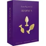 Rianne S Booty Plug Set 3X Black 紫鑽後庭塞套裝