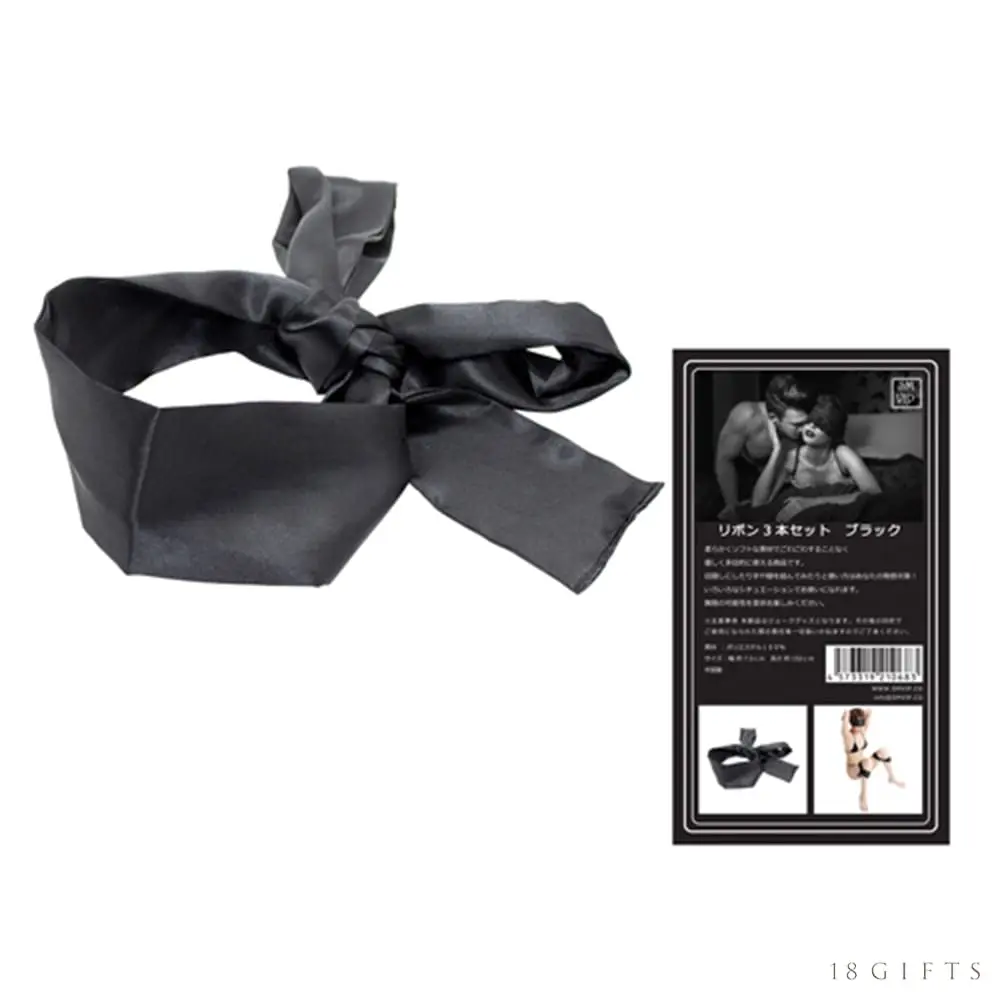 SMVIP 黑色調教緞帶 3條裝