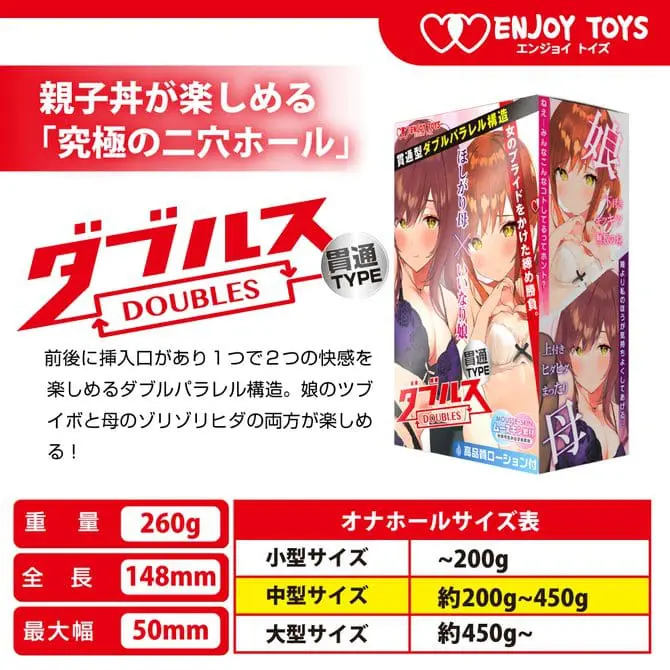 ENJOY TOYS - DOUBLES 欲求不滿媽媽與聽話女兒～貫通
