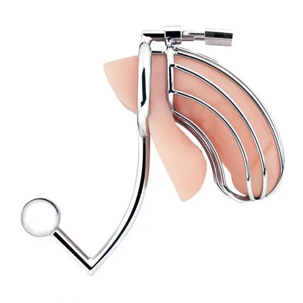 Cock Cage With Anal Stimulator 貞操鎖連後庭塞