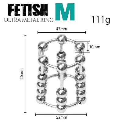 FETISH ULTRA METAL RING 走珠陰莖套環 M