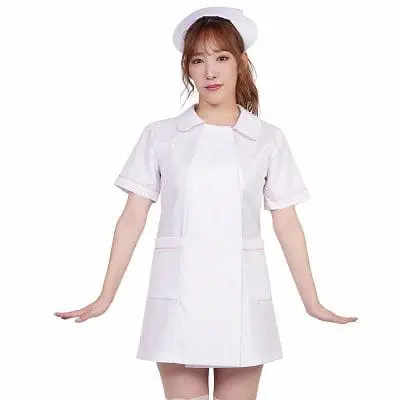 純潔粉紅連身護士裝