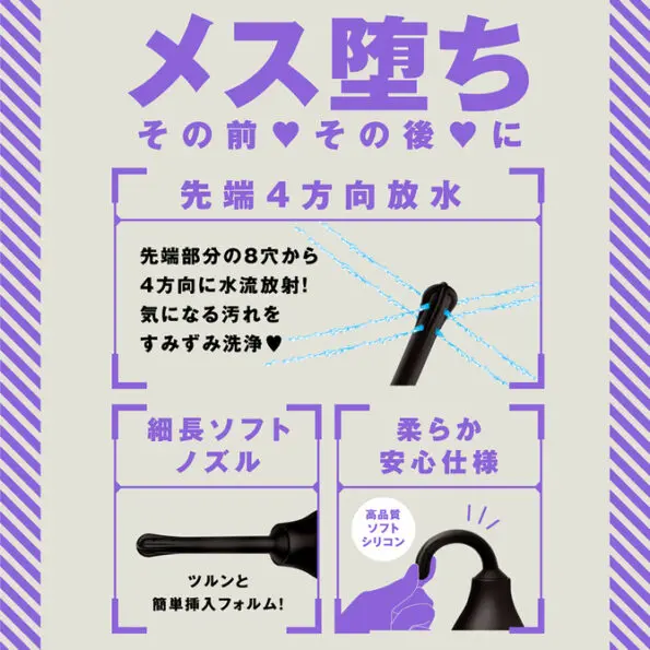 雌墜後庭清洗器 -幫浦式-