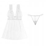 Lydia 純白吊帶裙套裝